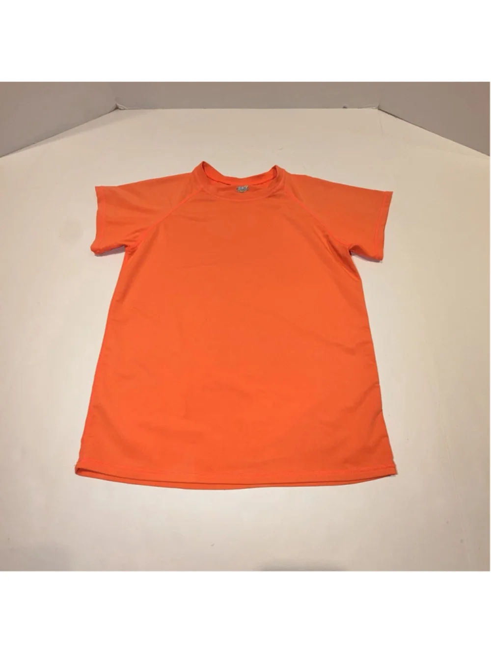 SoMo Boys 14/16 Orange Rash Guard Athletic Performance Swim Shirt Short Sleeve